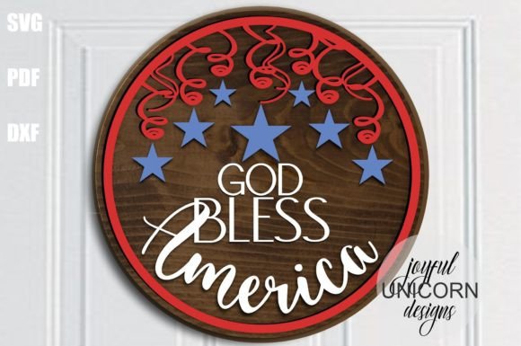 Download God Bless America Round Welcome Sign SVG - Welcome sign Collection