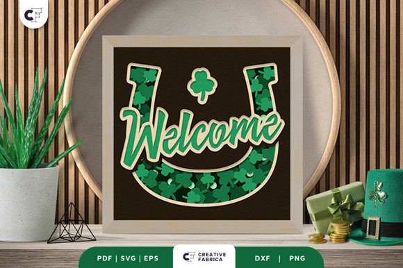 Download Horseshoe Welcome Sign 3D Paper Cut SVG - Welcome sign Collection