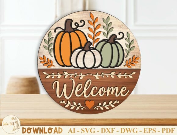 Download Fall Welcome Sign Laser Cut File SVG - Welcome sign Collection