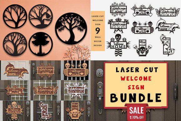 Download Welcome Sign Door Hanger Lasercut Bundle - Welcome sign Collection