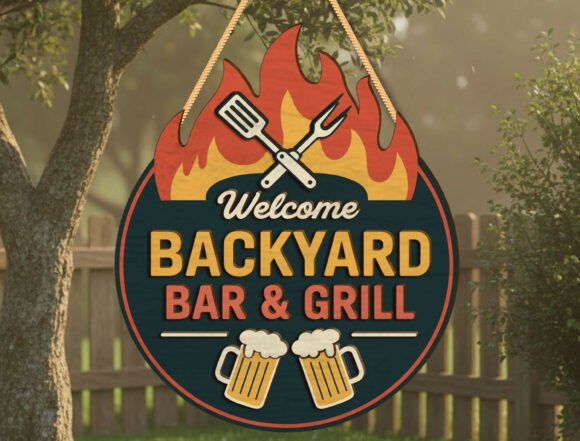 Download Backyard Bar and Grill Welcome Sign - Welcome sign Collection